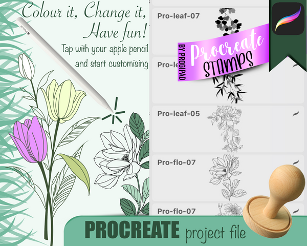 Procreate stamps-Botanical-01