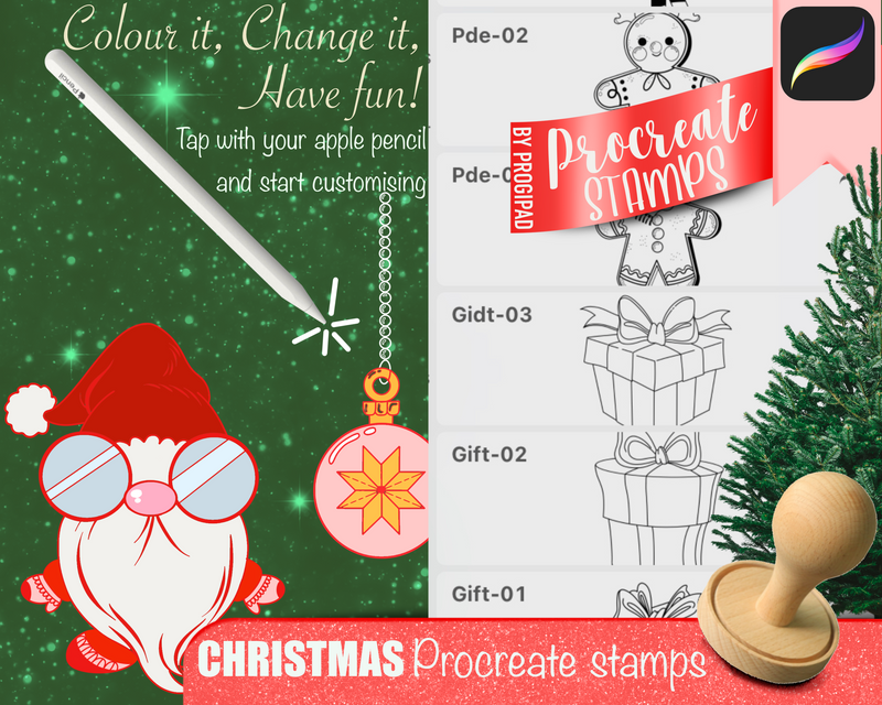 Procreate stamps-Christmas