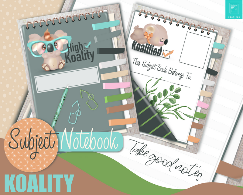 Subject Notebook "Koality" (vertical layout)
