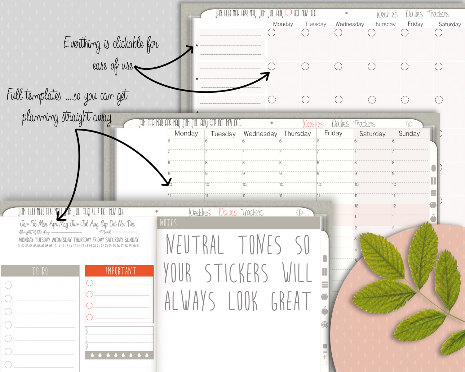 Smart planner Natural collection