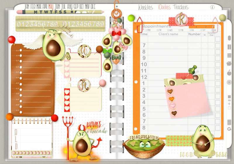 Digital stickers for Goodnotes and Android ,"Bravocado collection"