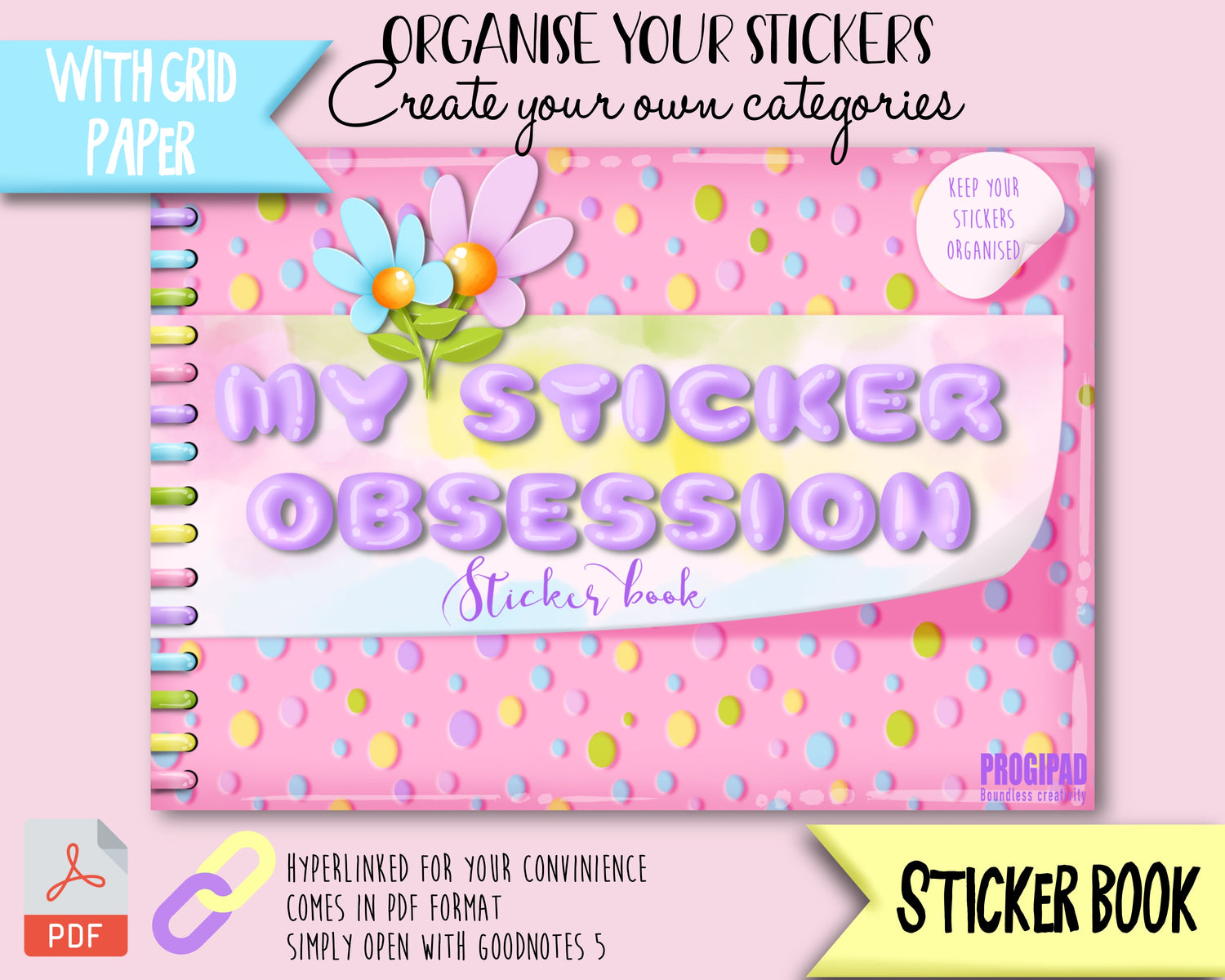 Sticker book (Hyperlinked PDF) Pink obsession