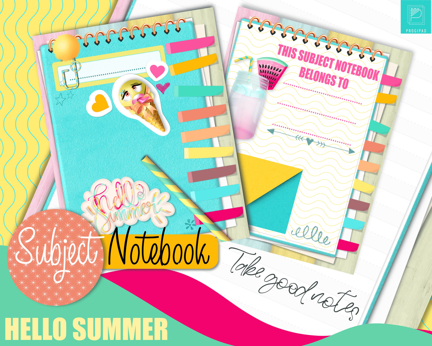 Subject Notebook "hello summer"