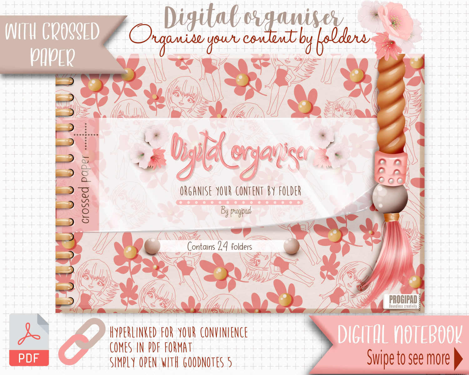 Digital Organiser [digital bullet journal and notebook], Vanilla