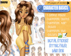 Characters basics-Elisa-Dark-skin-sitting pause-02