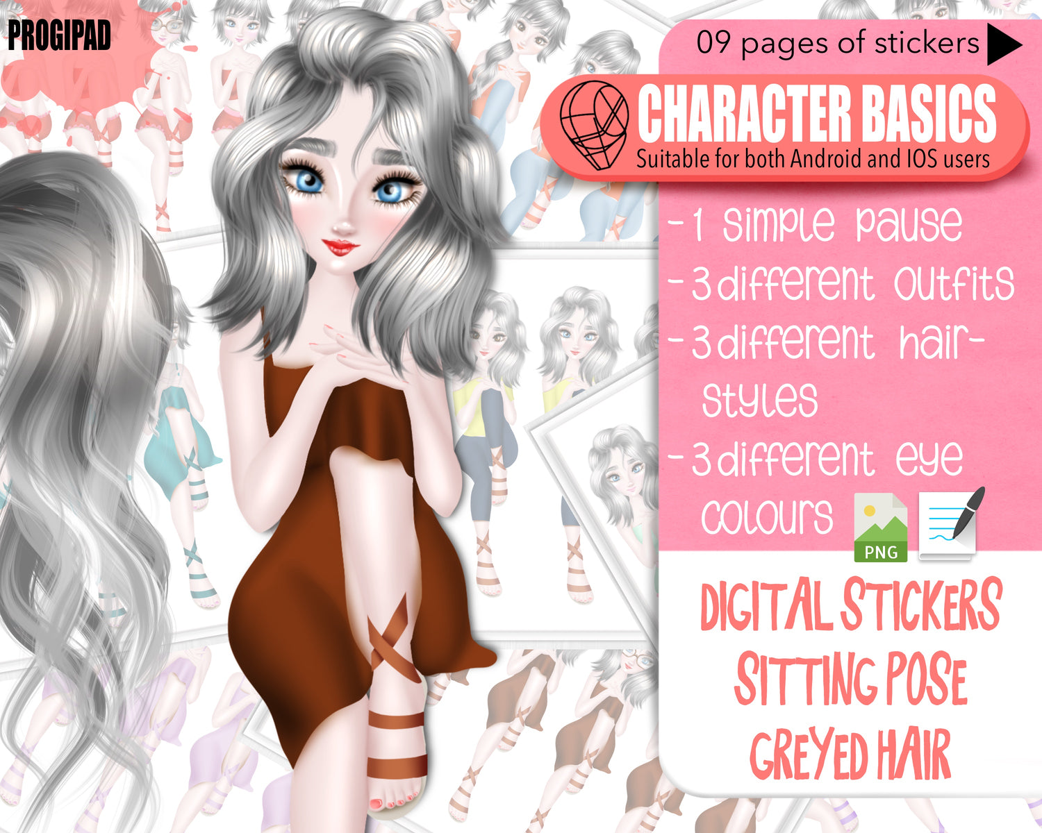 Characters basics-Elisa-grey-haired-sitting-02