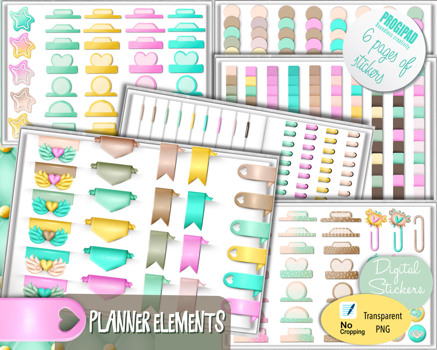 Planner Element Stickers-"Starfish Collection"